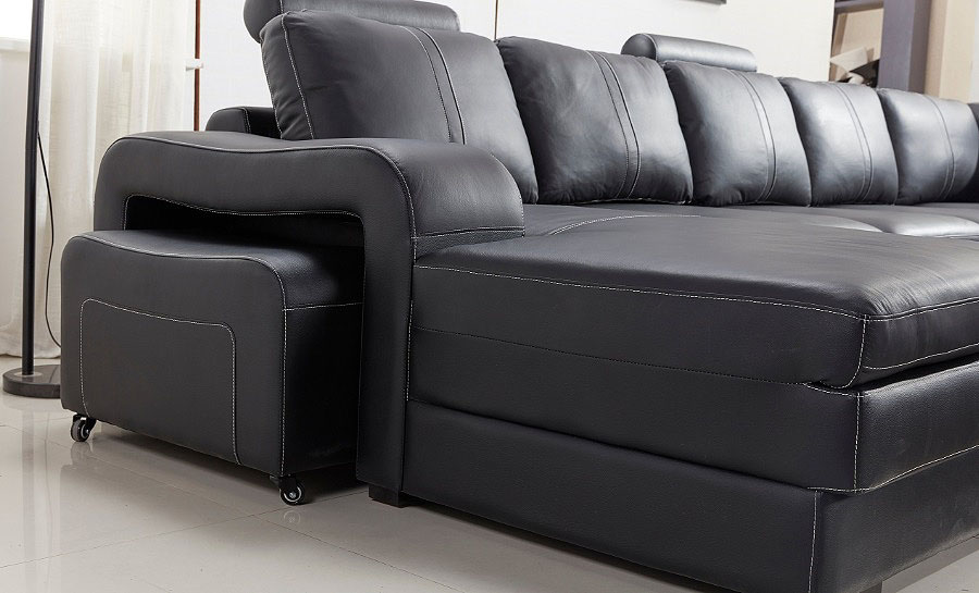 Janice - U Leather Sofa Lounge Set